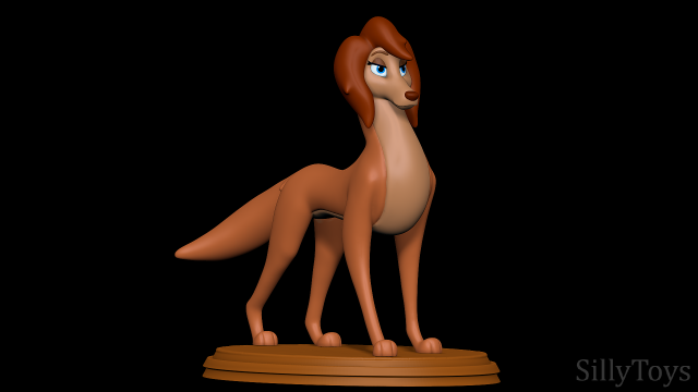 Sasha La Fleur - All Dogs Go To Heaven 2 3D 프린트 모델 .c4d .max .obj .3ds .fbx .stl .blend 