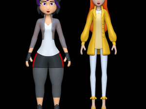 GoGo Tomago and Honey Lemon - Big Hero 6 The Series 3D प्रिंट मॉडल