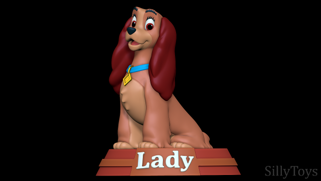 Lady - Lady and the Tramp Model do druku 3D .c4d .max .obj .3ds .fbx .stl .blend 