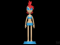 Frankie Foster Swimsuit - Fosters Home For Imaginary Friends Model Cetak 3D