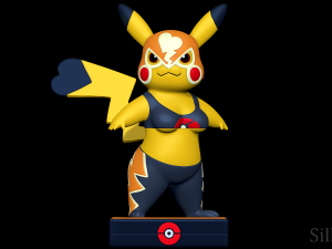 Pikachu Libre - Pokemon Go 3D Print Model