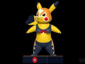 Pikachu Libre - Pokemon Go 3D 打印模型