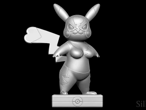Pikachu Libre - Pokemon Go 3D Print Model