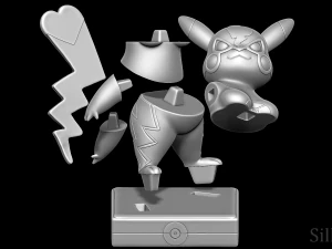 Pikachu Libre - Pokemon Go 3D Print Model