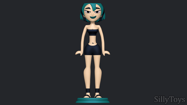 Gwen Swimsuit - Total Drama 3D 打印模型 .c4d .max .obj .3ds .fbx .stl .blend 