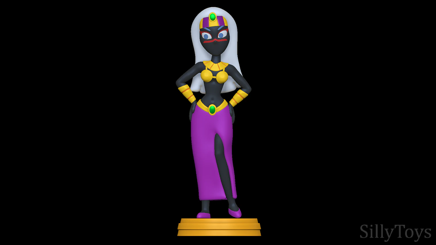 Queen Tyrahnee - Looney Tunes 3D Print Model .c4d .max .obj .3ds .fbx .stl .blend 