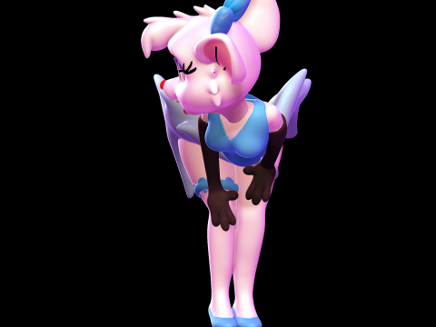 Miss Kitty Mouse - The Great Mouse Detective 3D-Druckmodell