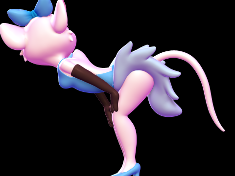 Miss Kitty Mouse - The Great Mouse Detective 3D-Druckmodell