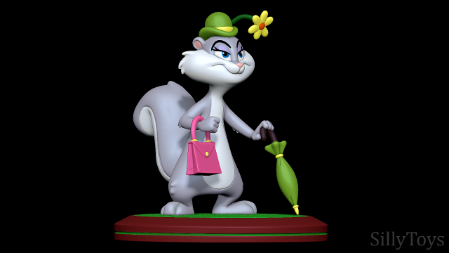 Slappy Squirrel - Animaniacs 3D Baskı Modeli .c4d .max .obj .3ds .fbx .stl .blend 