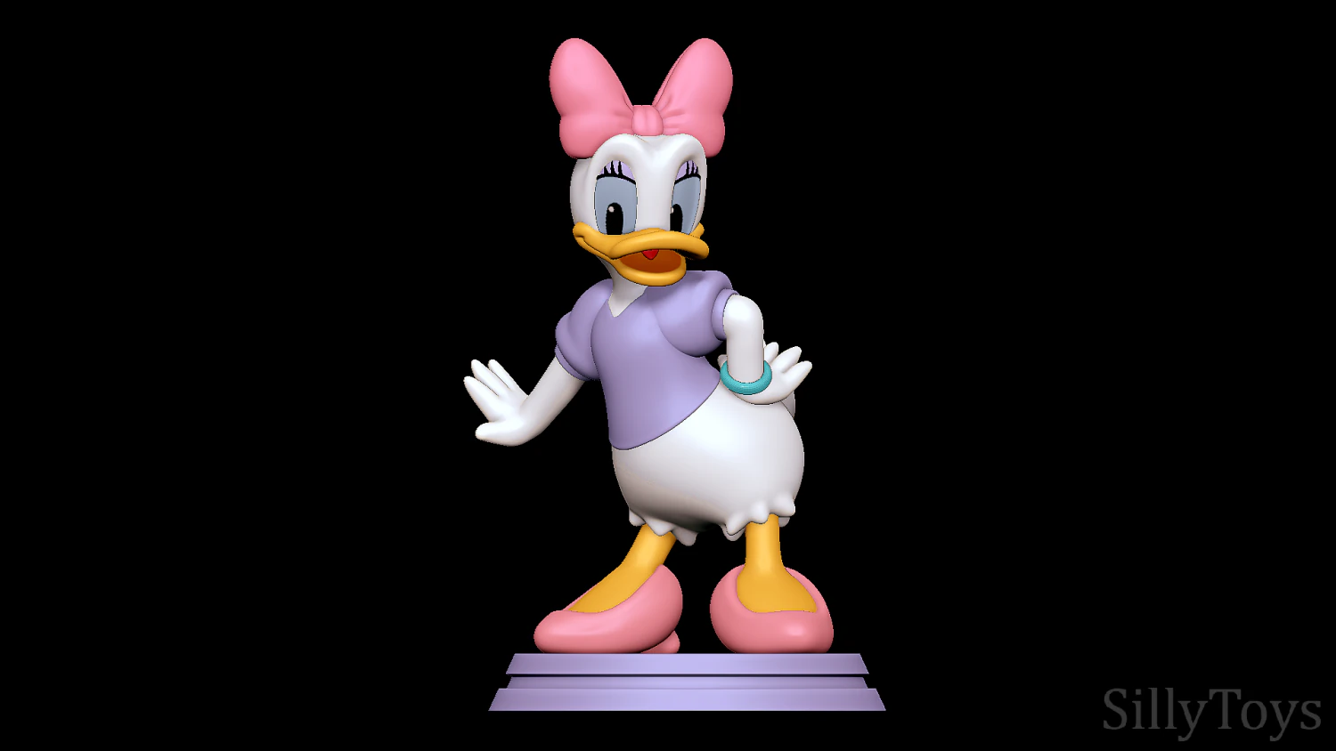 Daisy Duck 3D Druckmodell .c4d .max .obj .3ds .fbx .stl .blend 