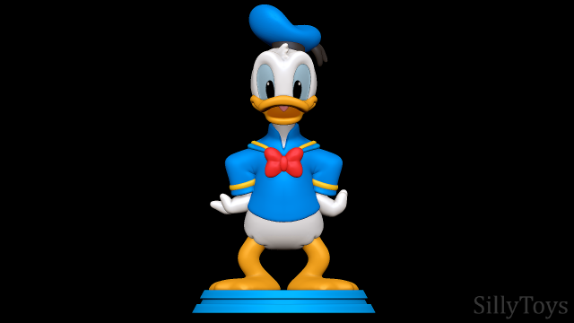 Donald Duck 3D Принт Модель .c4d .max .obj .3ds .fbx .stl .blend 