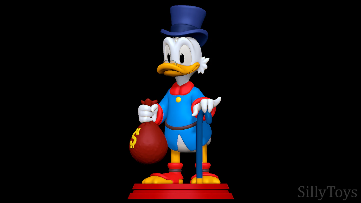 Scrooge McDuck 3D Print Model .c4d .max .obj .3ds .fbx .stl .blend 