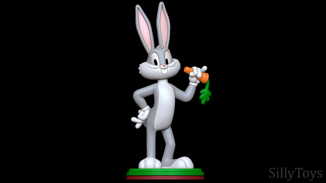 Bugs Bunny - Looney Tunes Model Cetak 3D .c4d .max .obj .3ds .fbx .stl .blend