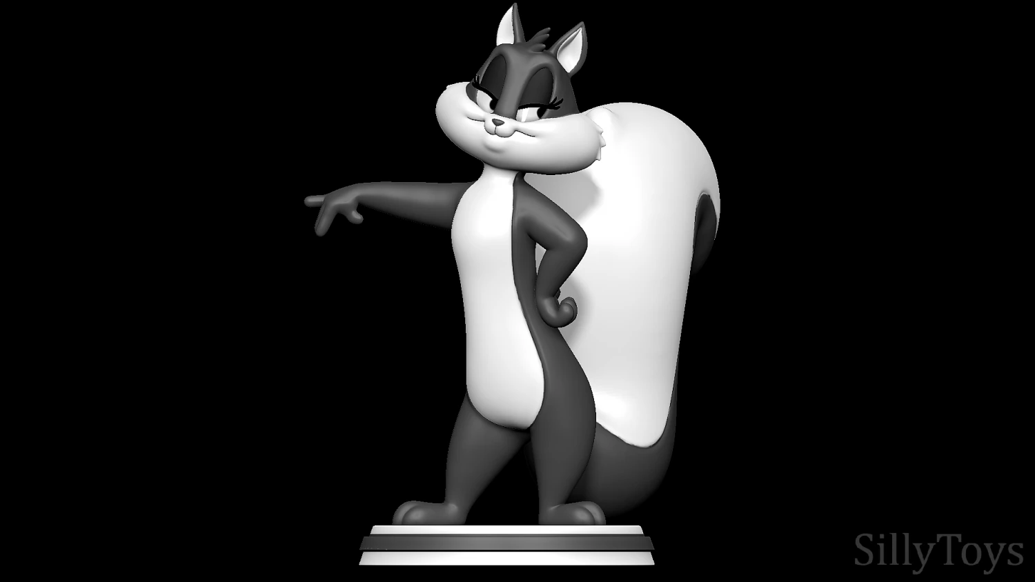 Penelope Pussycat - Looney Tunes 3D Print Model .c4d .max .obj .3ds .fbx .stl .blend 