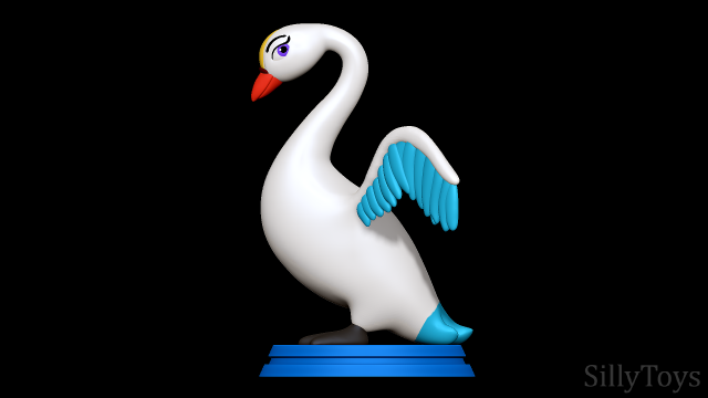 Swan Princess Odette - The Swan Princess 3D-printmodel .c4d .max .obj .3ds .fbx .stl .blend 