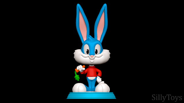 Buster Bunny - Tiny Toon Adventures Model Cetak 3D .c4d .max .obj .3ds .fbx .stl .blend 