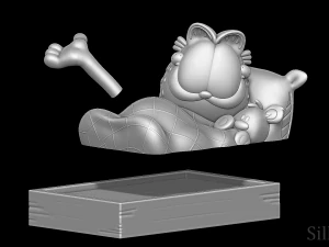 Гарфілд в ліжку 3D Принт Модель