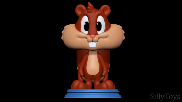 Skippy Squirrel - Animaniacs 3D 프린트 모델 .c4d .max .obj .3ds .fbx .stl .blend 