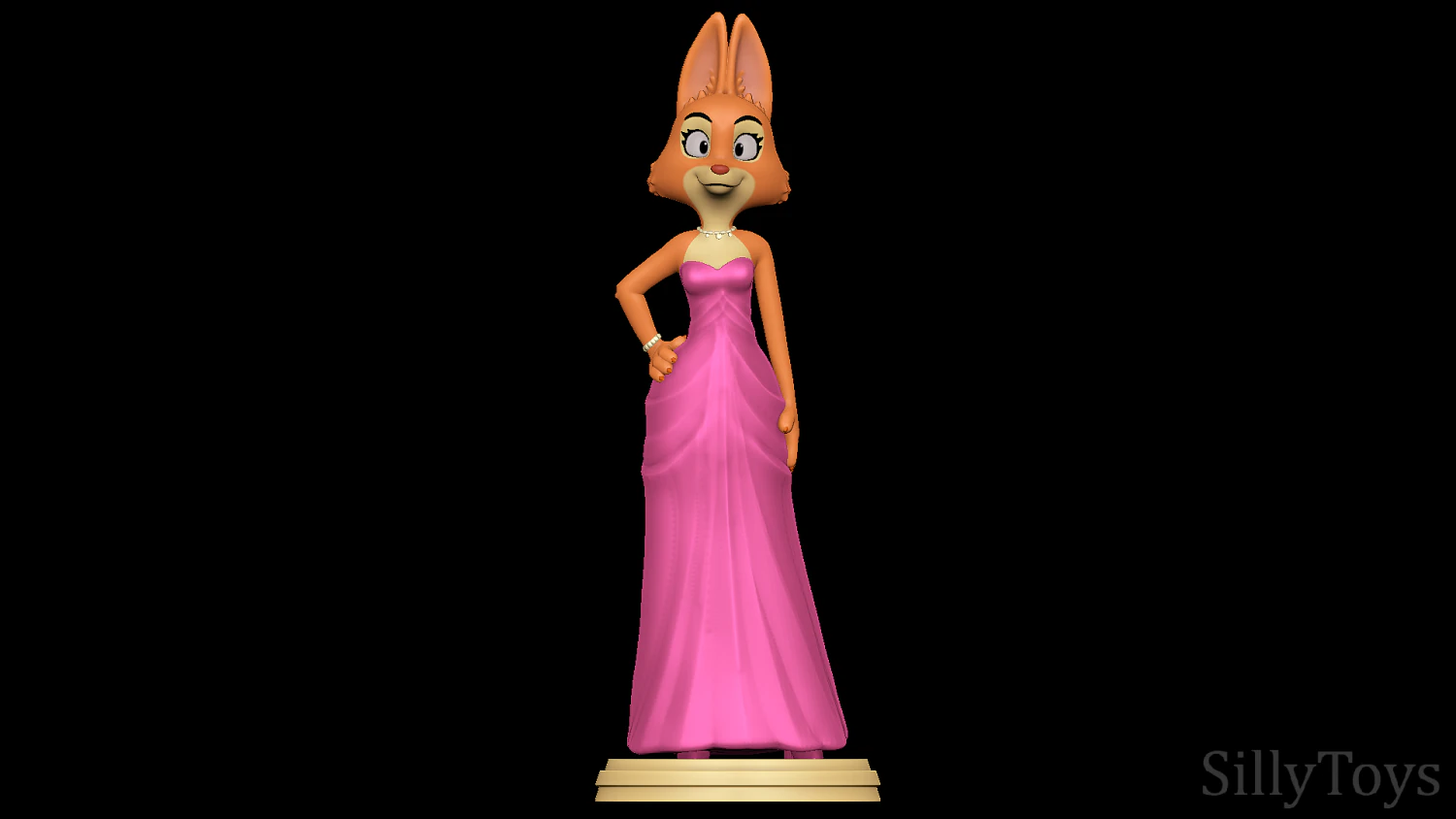 Diane Foxington in Pink Dress - The Bad Guys 3D Print Model .c4d .max .obj .3ds .fbx .stl .blend 
