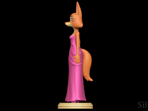 Diane Foxington in Pink Dress - The Bad Guys 3D Print Model