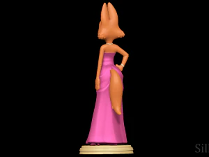Diane Foxington in Pink Dress - The Bad Guys 3D Print Model