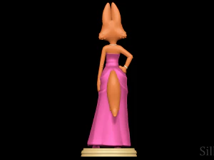 Diane Foxington in Pink Dress - The Bad Guys 3D Print Model