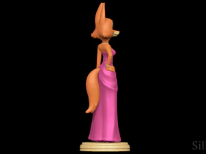Diane Foxington in Pink Dress - The Bad Guys 3D Print Model