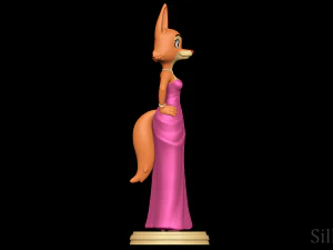 Diane Foxington in Pink Dress - The Bad Guys 3D Print Model