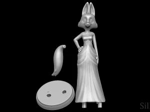 Diane Foxington in Pink Dress - The Bad Guys 3D Print Model