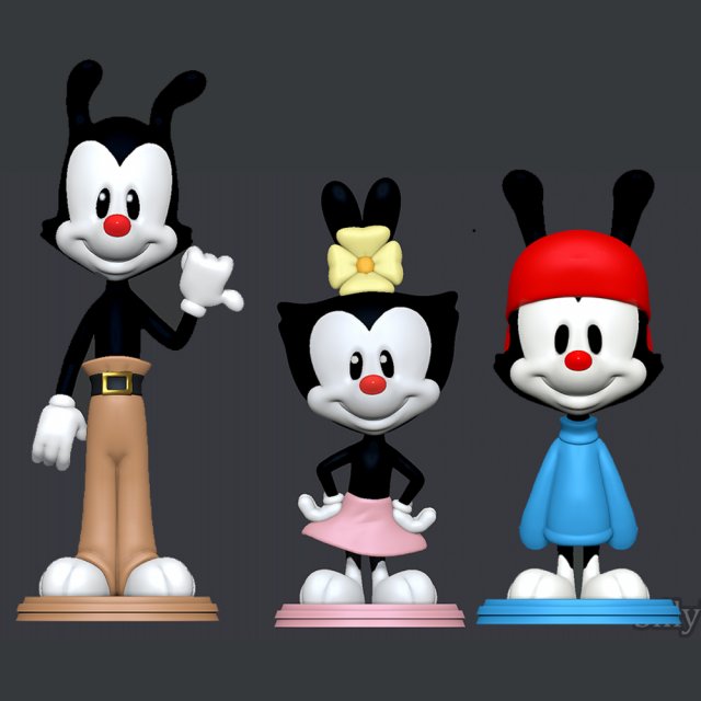 Yakko Dot and Wakko - Animaniacs Modelo de impresión 3D .c4d .max .obj .3ds .fbx .stl .blend 