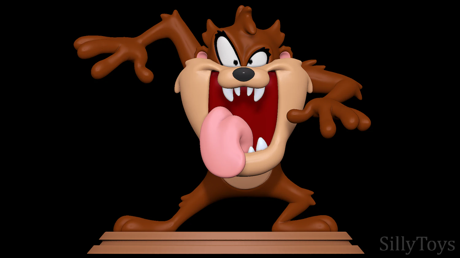 Tasmanian Devil - Looney Tunes 3D Print Model .c4d .max .obj .3ds .fbx .stl .blend