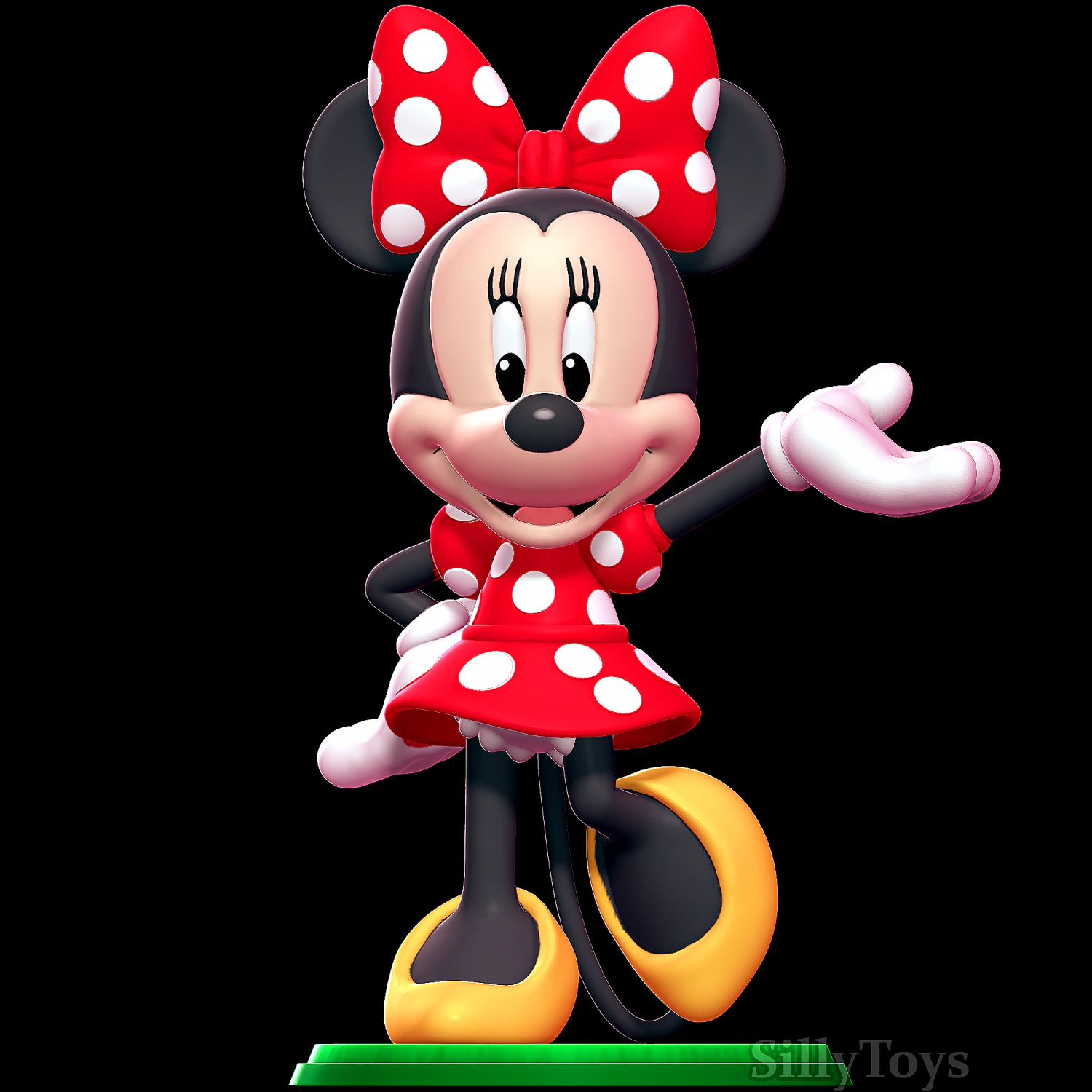 Minnie Mouse 3D Print Model .c4d .max .obj .3ds .fbx .stl .blend 