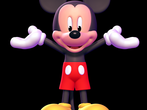 Mickey Mouse 3D Print Model