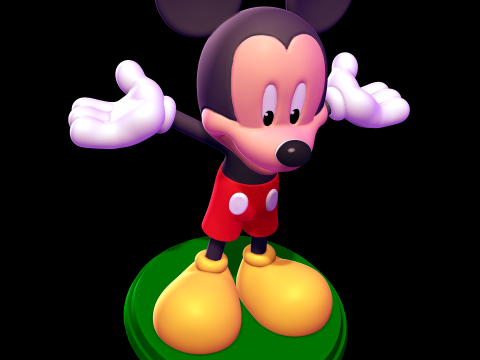 Mickey Mouse 3D Baskı Modeli