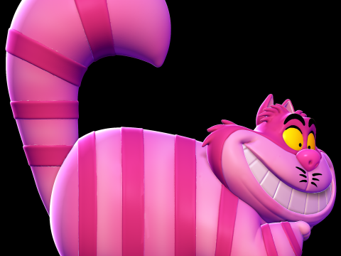 Cheshire cat - Alice in Wonderland 3D-Druckmodell