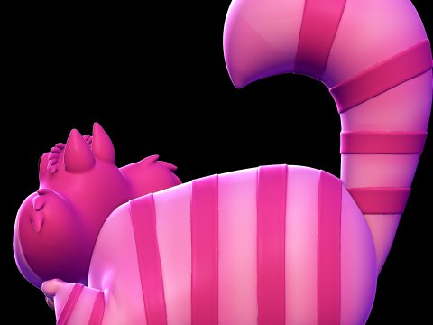 Cheshire cat - Alice in Wonderland 3D-Druckmodell