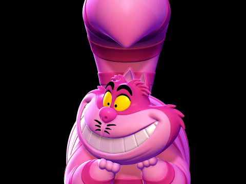 Cheshire cat - Alice in Wonderland 3D-Druckmodell