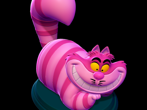 Cheshire cat - Alice in Wonderland 3D-Druckmodell