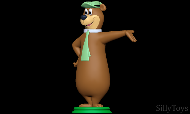 Yogi Bear Modelo de Impressão 3D .c4d .max .obj .3ds .fbx .stl .blend 
