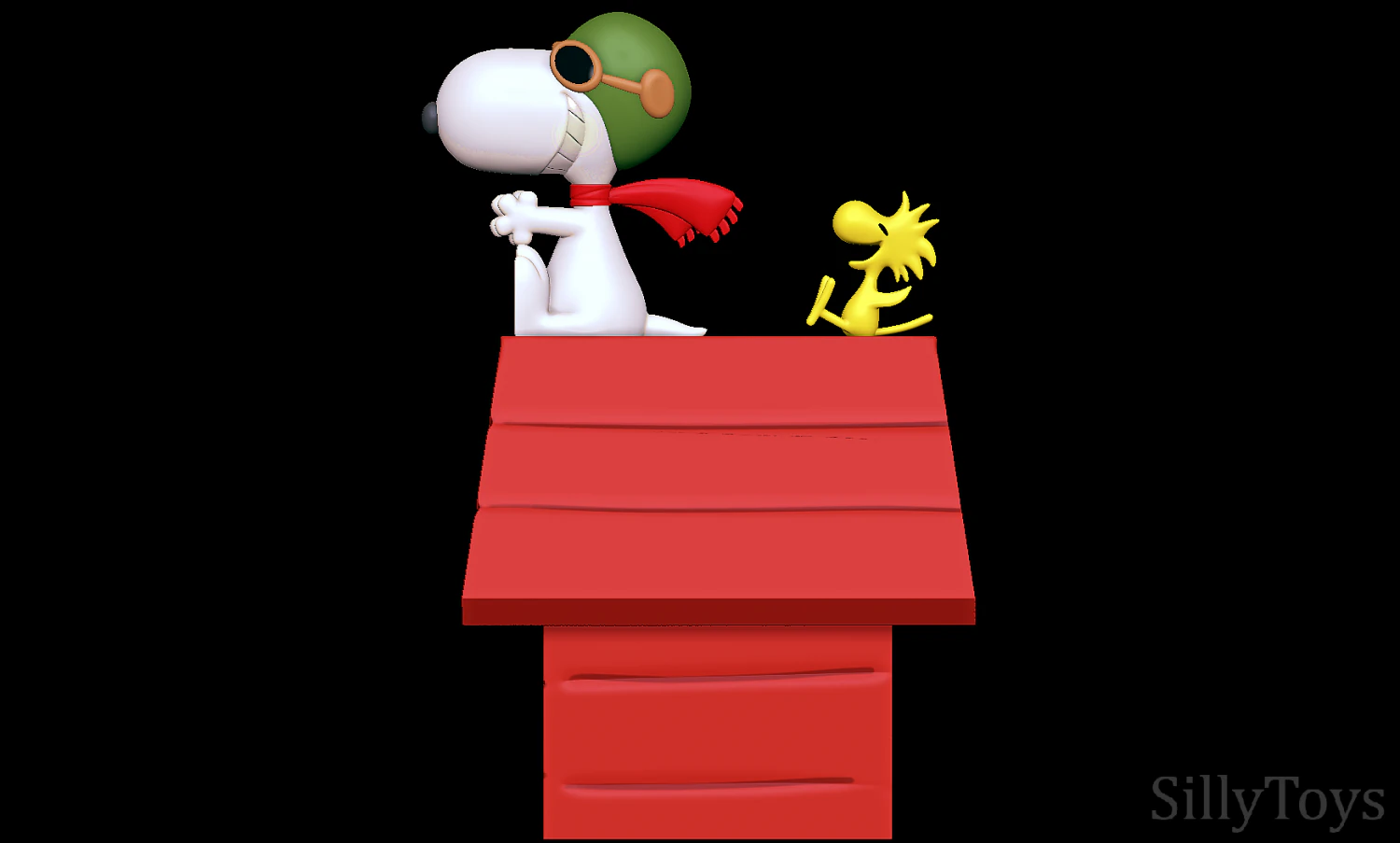 Snoopy U&ccedil;an As 3D Baskı Modeli .c4d .max .obj .3ds .fbx .stl .blend 