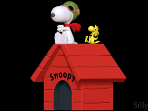 Snoopy U&ccedil;an As 3D Baskı Modeli