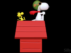 Snoopy U&ccedil;an As 3D Baskı Modeli
