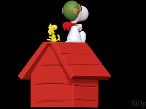 Snoopy U&ccedil;an As 3D Baskı Modeli