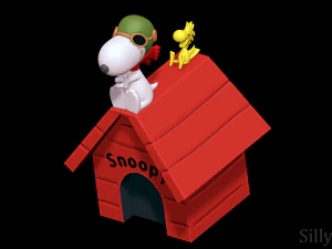 Snoopy U&ccedil;an As 3D Baskı Modeli