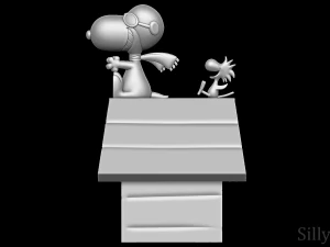 Snoopy U&ccedil;an As 3D Baskı Modeli