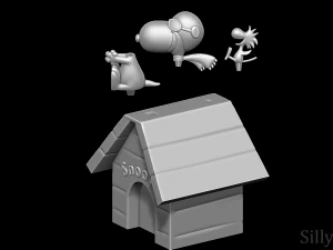 Snoopy U&ccedil;an As 3D Baskı Modeli