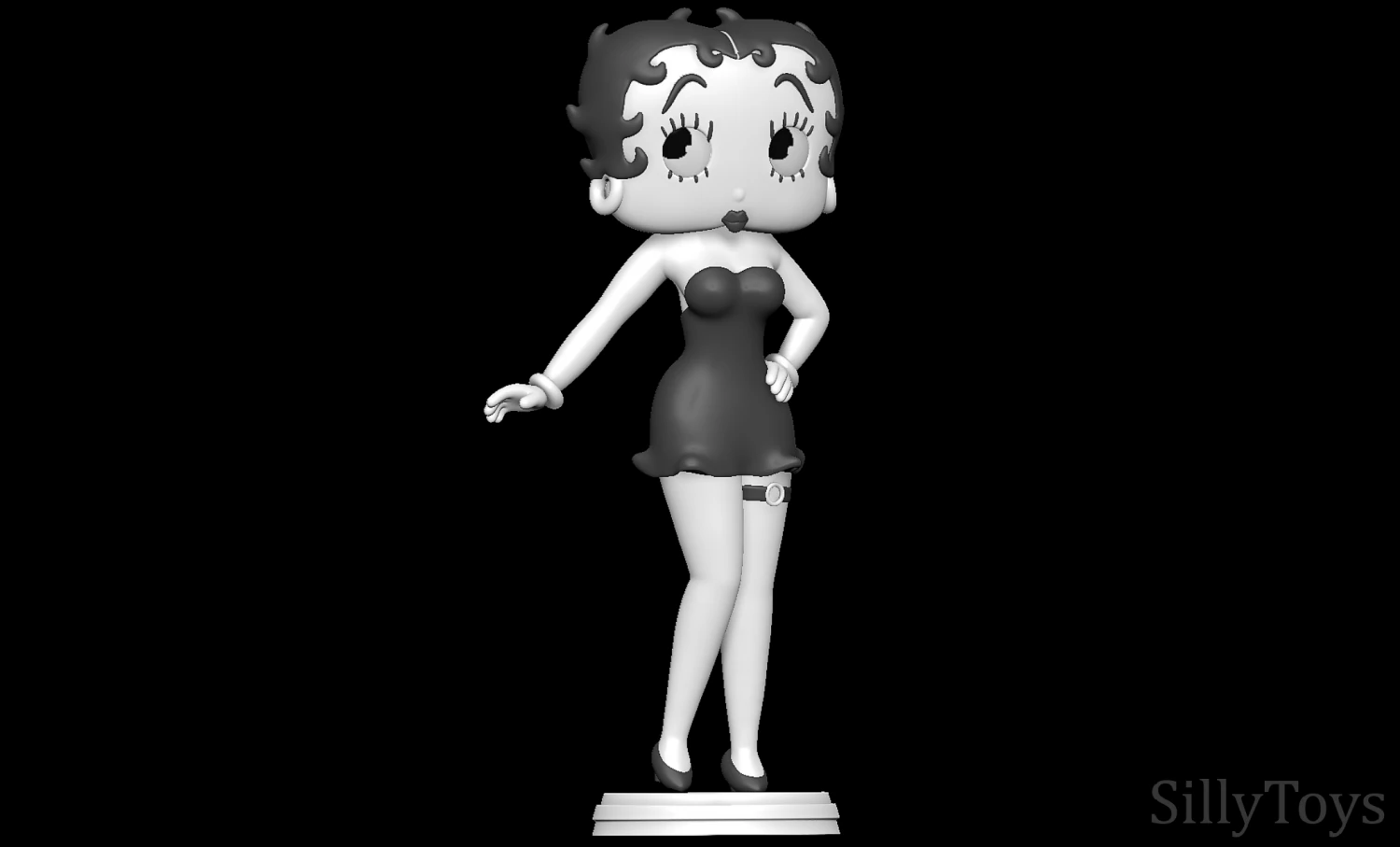 Betty Boop 3D Print Model .c4d .max .obj .3ds .fbx .stl .blend 