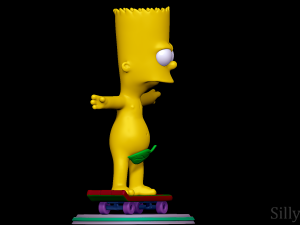 Bart Simpson Skating Naked - The Simpsons Modèles 3D en vedette