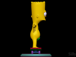 Bart Simpson Skating Naked - The Simpsons Modèles 3D en vedette