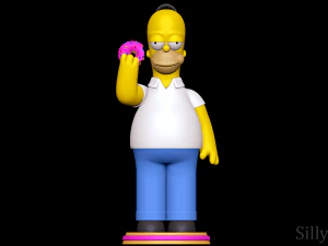 Homer Simpson Eating Donut - The Simpsons 3D Print Model